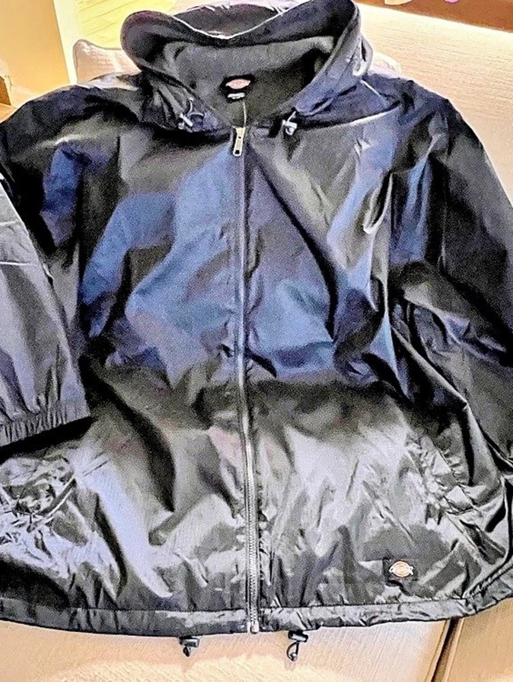 Dickies Fleece Lined Nylon Men's Navy Hooded Jacket Size 4XL NWT